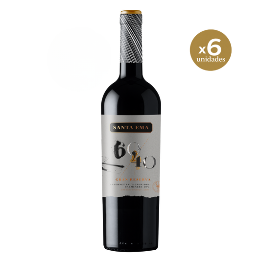 60/40 Cabernet Sauvignon/Carmenere | Caja de 6 unidades - 750 mL
